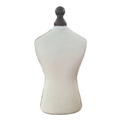 Solid Wood Necklace Display Stand with Burlap (Vintage)