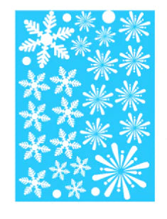 Christmas Static Window Stickers - Snowflakes & Santa Decor