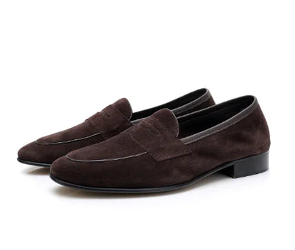 Men's Summer Leather Loafers - Casual Slip-On Shoes