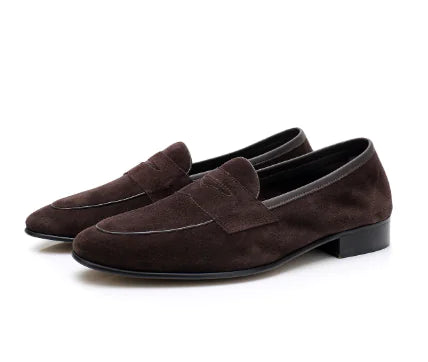 Men's Summer Leather Loafers - Casual Slip-On Shoes