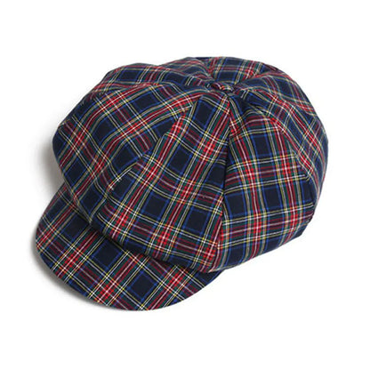British Style Patterned Newsboy Cap for Artists