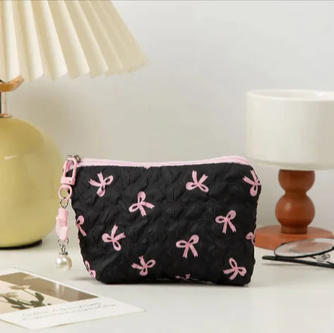 Bow Clutch Cosmetic Bag