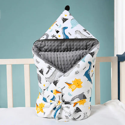 Cozy 90x90cm Newborn Baby Blanket with Hat & Core