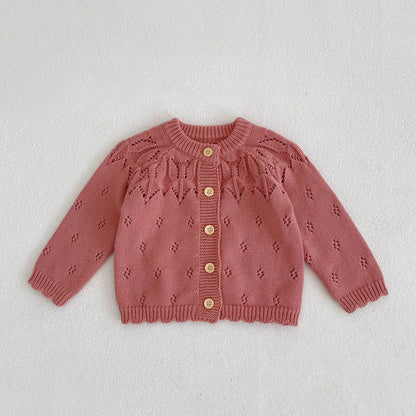 Flower Embroidered Cardigan Jacket for Baby Girls (1-3Y)