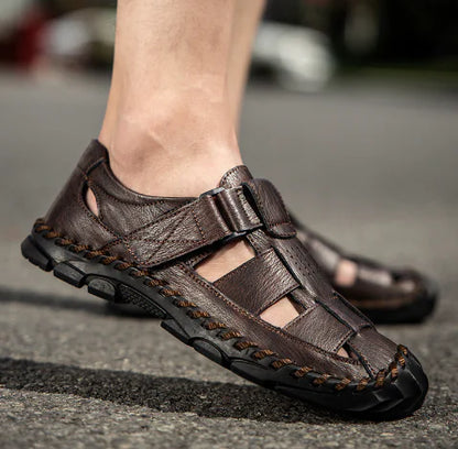 Men's Genuine Leather Non-Slip Beach Sandals