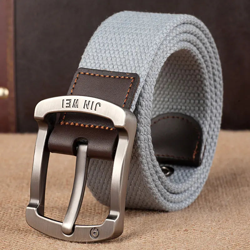 Men's Canvas Belt with Adjustable Length for Outdoor Use