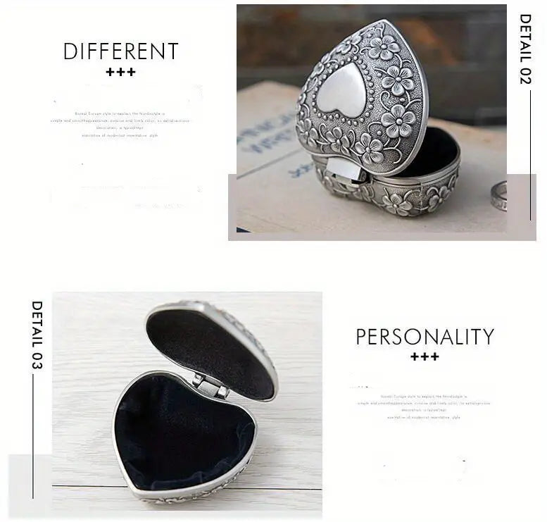 Vintage Jewelry Box for Necklaces, Earrings, and Rings