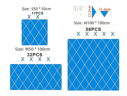 Diamond Pattern Acrylic Wall Mirror Decorative Set