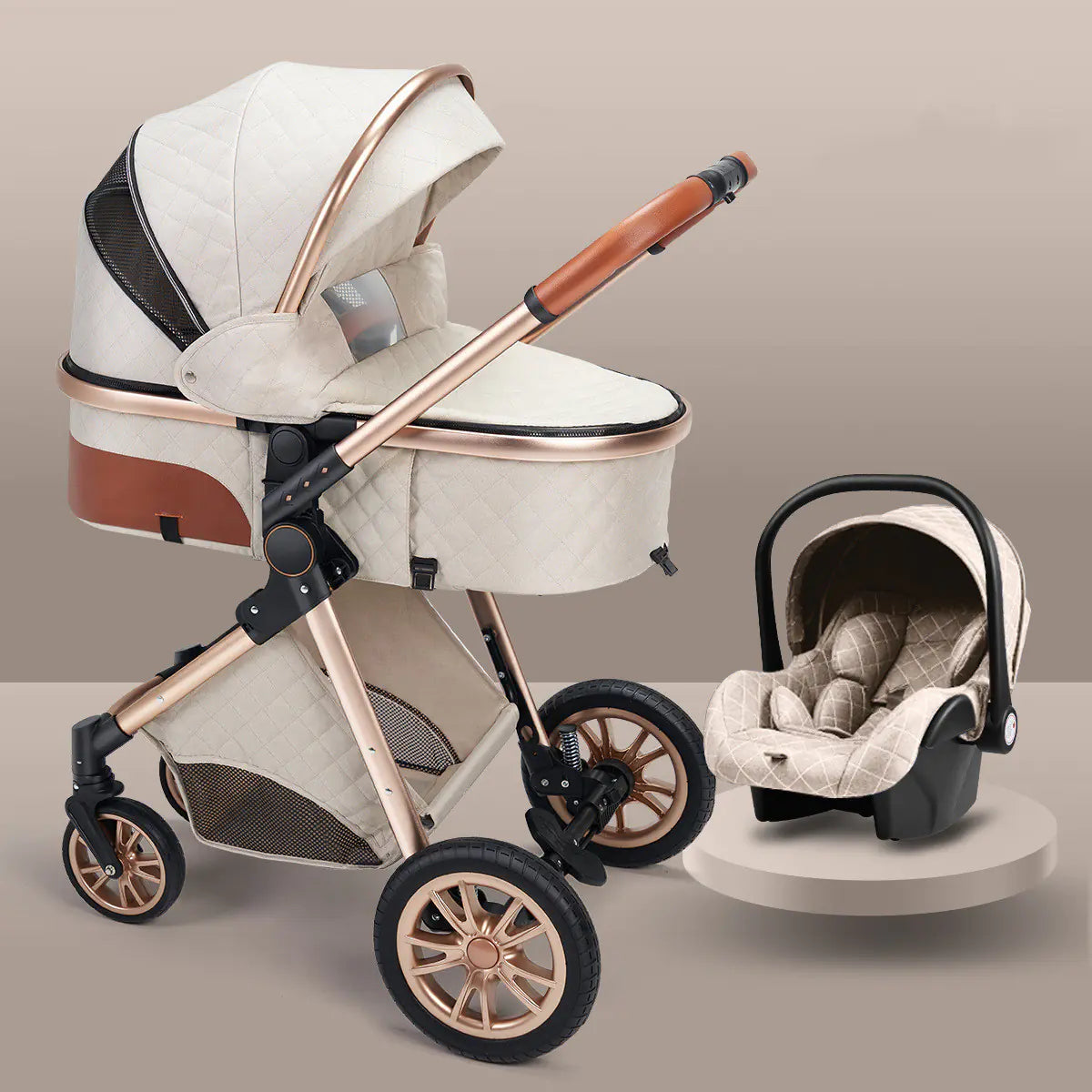 Folding Shock-Absorbing Baby Stroller