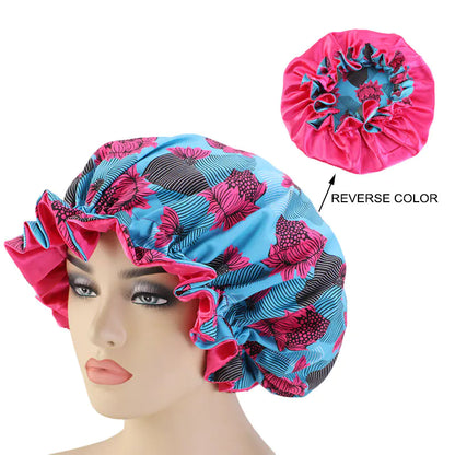 Fashionable Leopard Floral Striped Chemotherapy Hat