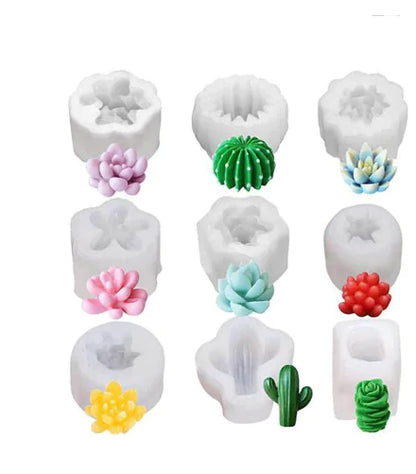 3D Succulent Silicone Mold for Candles and Soaps
