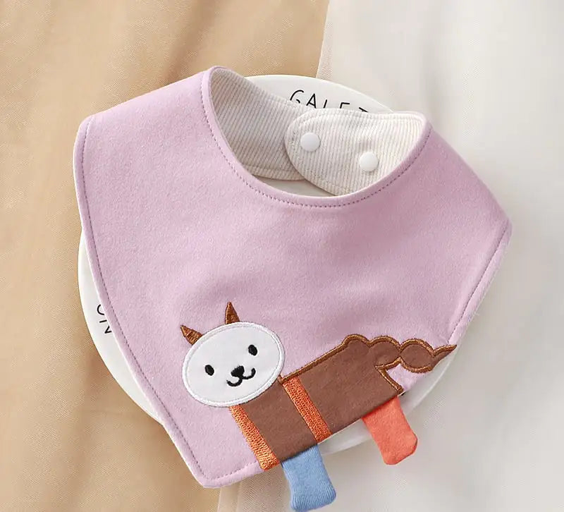 Soft Cotton Cartoon Bib for Newborns