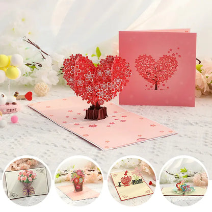 Personalized 3D Cute Paper Carving Blessing Card