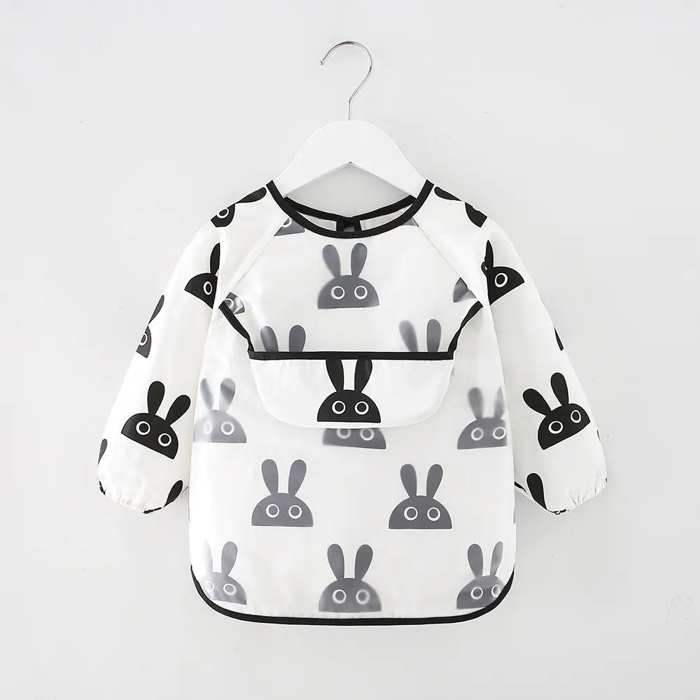 Waterproof Long Sleeve Kids Smock Apron for Eating