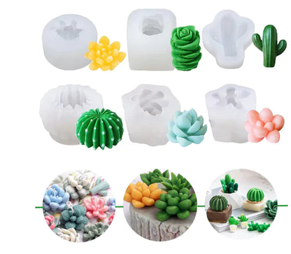 3D Succulent Silicone Mold for Candles and Soaps
