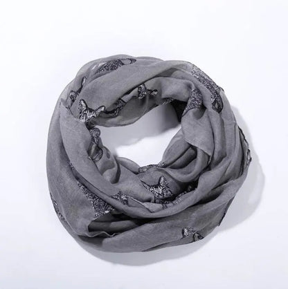 Bali Scarf with Persian Cat Print, Beach Sun Protection