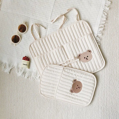 Baby Stroller Storage Bag with Bear Embroidery