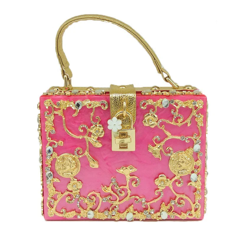 Pearl Rhinestone Bucket Bag