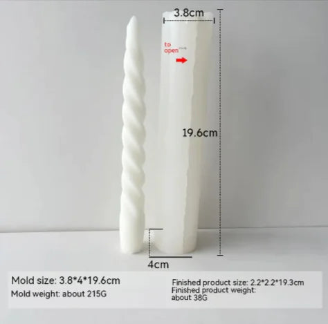 Threaded Silicone Mold for Candles & Holders