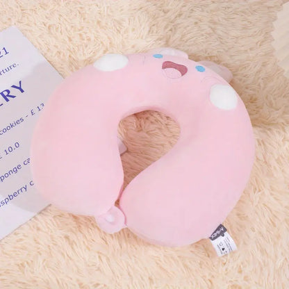 Cute Cartoon Rabbit U-shaped Memory Foam Travel Pillow