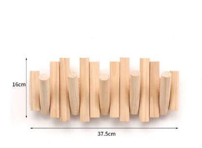 WoodLock Luxe Premium Wooden Wall Hook (One Set)