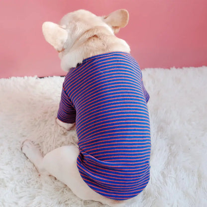 Cotton Stretch Striped Padded T-Shirt