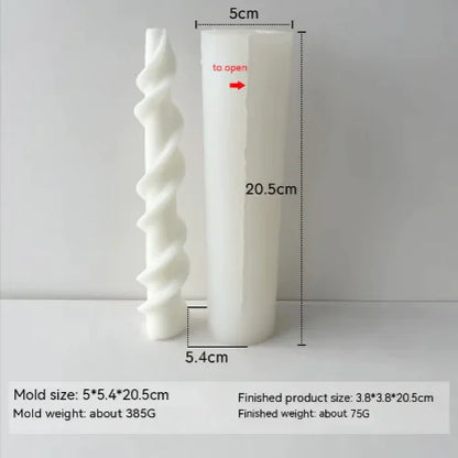 Threaded Silicone Mold for Candles & Holders
