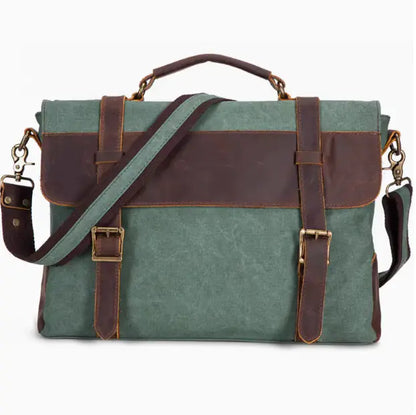 Vintage Crazy Horse Leather Messenger Tote Bag