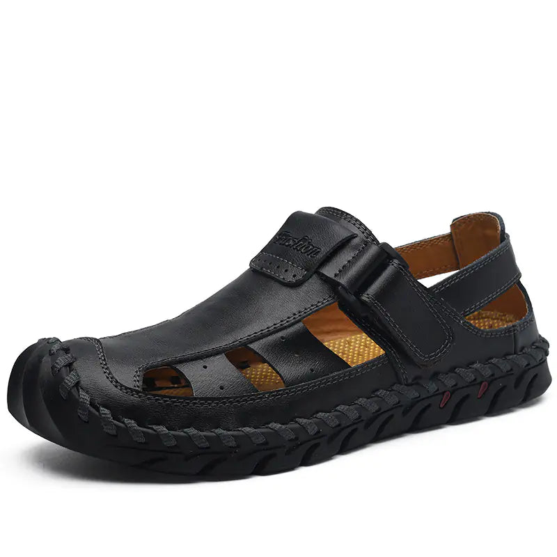 Men's Genuine Leather Non-Slip Beach Sandals