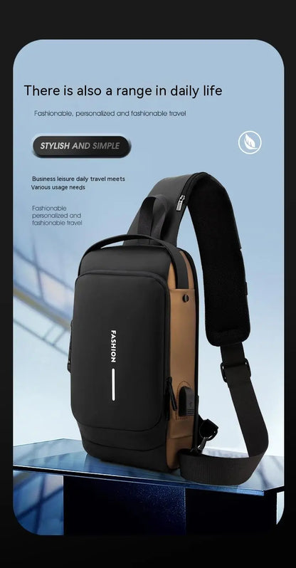 Men's Anti-theft Motorcycle Chest Bag