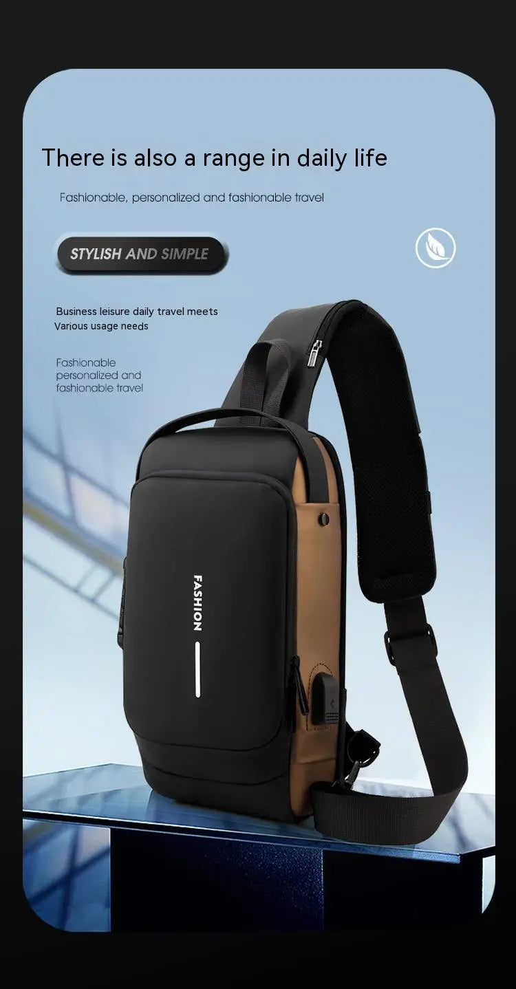 Men's Anti-theft Motorcycle Chest Bag