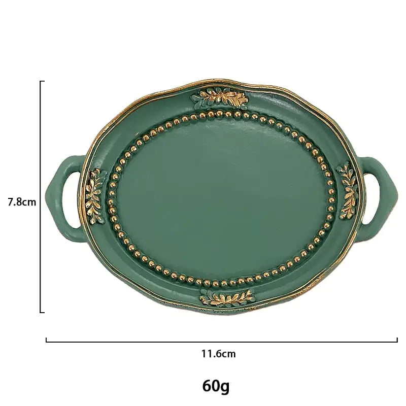 Resin Candle Holder Plate Earrings Necklace Jewelry Set