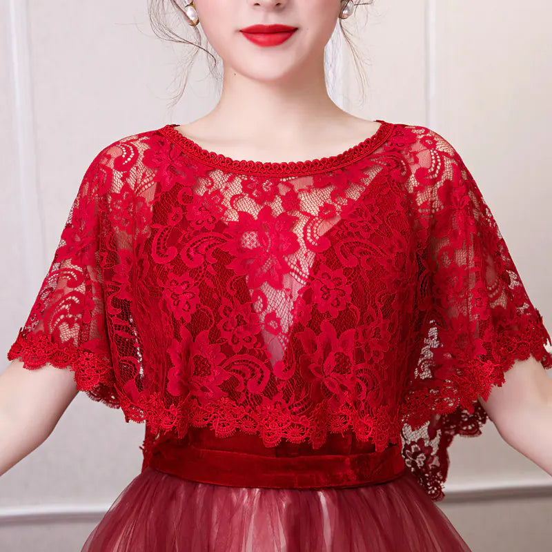 Bride Wedding Shawl Lace Summer Veil in Various Colors