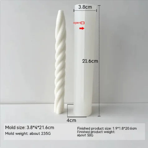 Threaded Silicone Mold for Candles & Holders