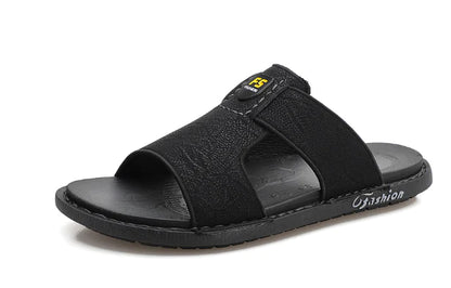 Men's Soft Sole Leather Non-Slip Flip Flops Shoes