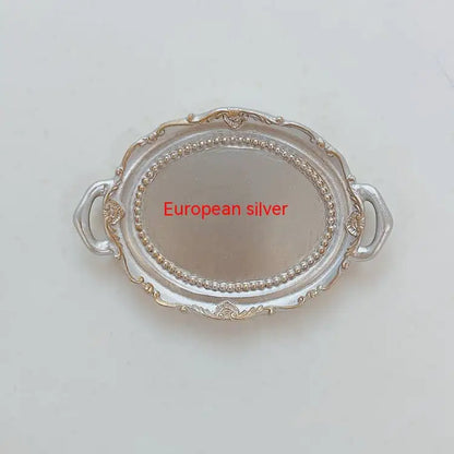 Resin Candle Holder Plate Earrings Necklace Jewelry Set