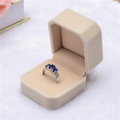 Pink Velvet Jewelry Box for Rings and Accessories
