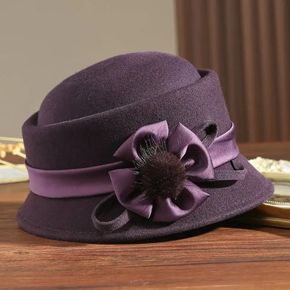 Retro Women's Wool Felt Top Hat