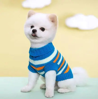 Striped Floral Pet Sweater