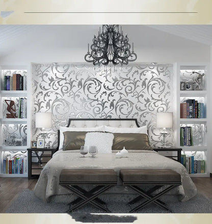 Minimalist European 3D Non-Woven Fabric Wallpaper