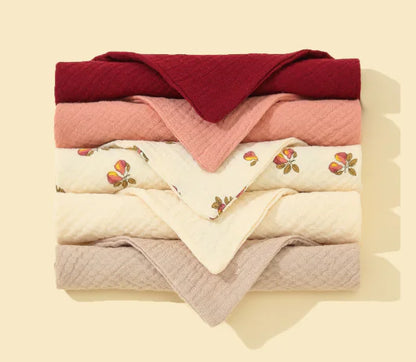 5-Pack Soft Cotton Triangle Baby Bibs with Snap Buttons