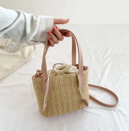 French Woven Straw Shoulder Bag