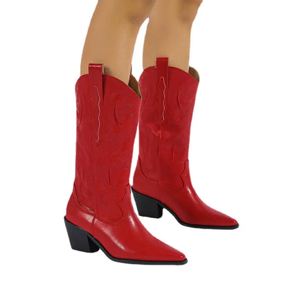 Chunky Heel Mid-Calf Boots for Women - 2022 Autumn Style