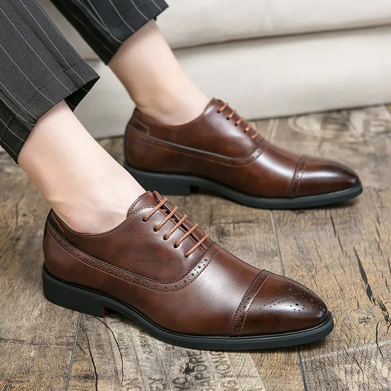 Men's Casual Leather Shoes for Business Wear