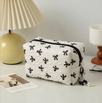 Bow Clutch Cosmetic Bag