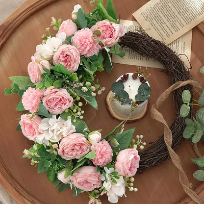 Artificial Peony and Rose Bouquet for Home Decor