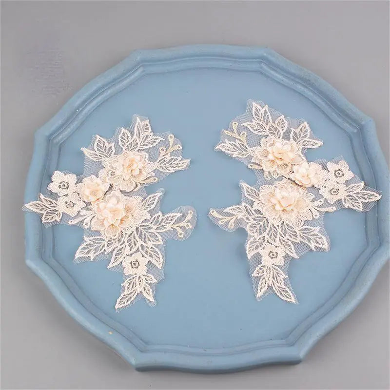 Colorful 3D Lace Applique Flower Patch for Clothing
