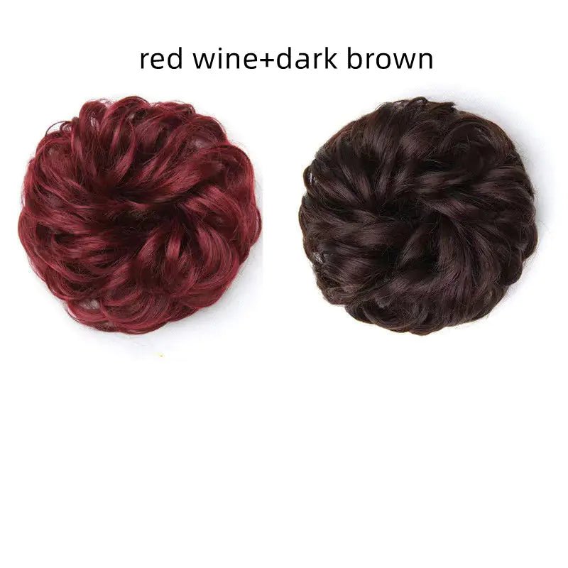 Floral Hair Ring for Curly Styles with Rubber Band