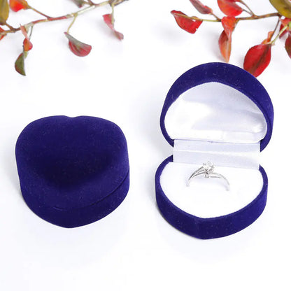 Factory Direct Supply Plush Heart Ring Box for Jewelry