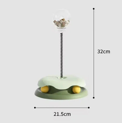 Interactive Cat Slow Feeder Toy for Food Dispensing
